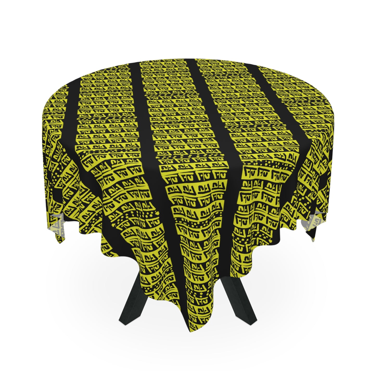 Black & Gold Q Tablecloth