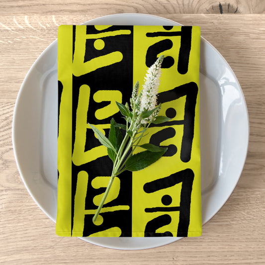 Black & Gold Q Napkins