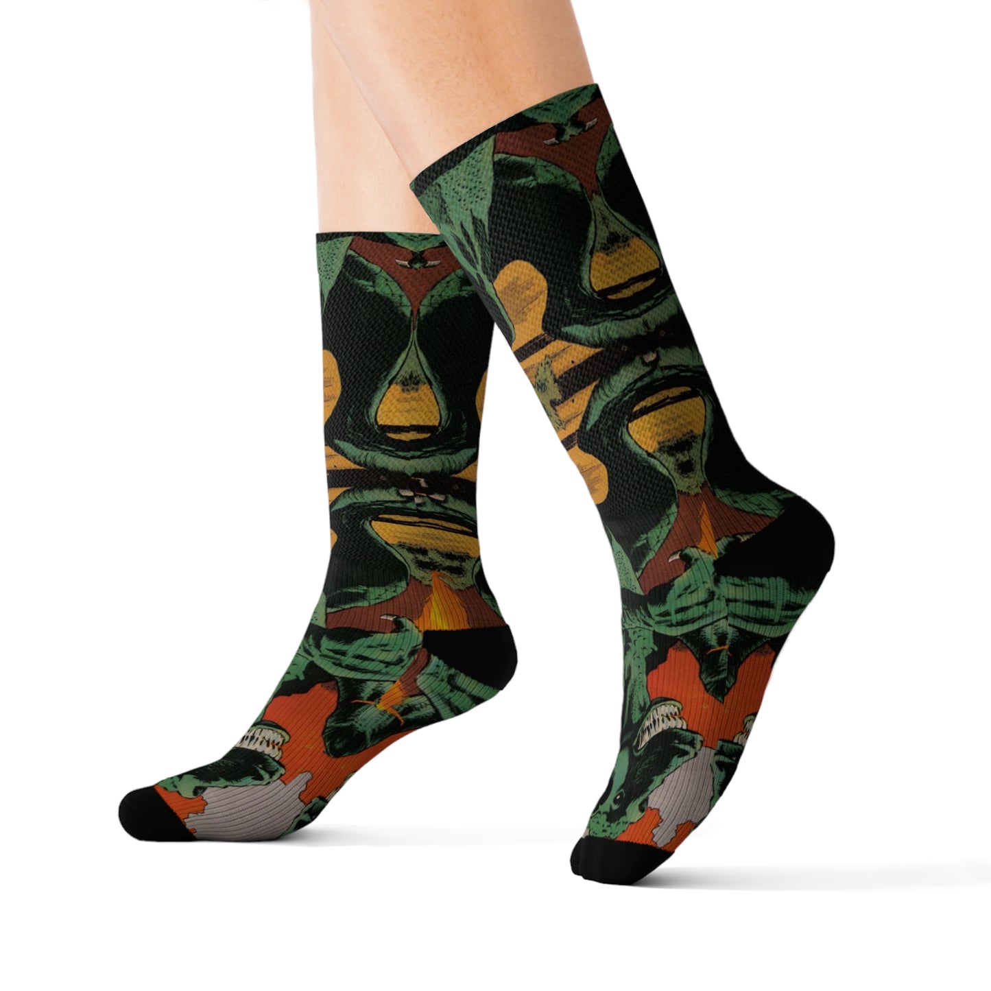 Green Dino       Sublimation Socks