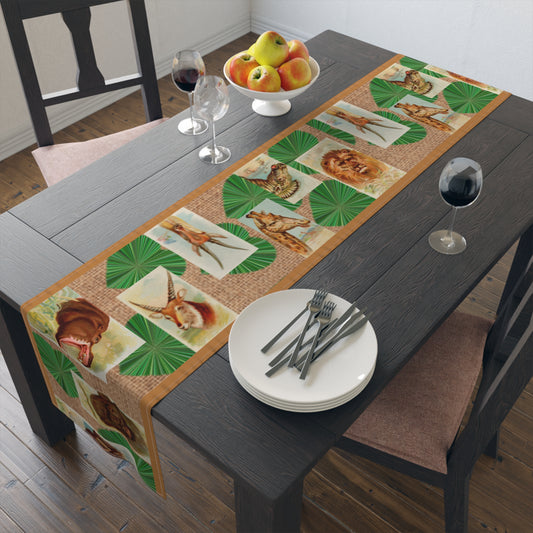 Heart Grass Animals Table Runner (Cotton, Poly)