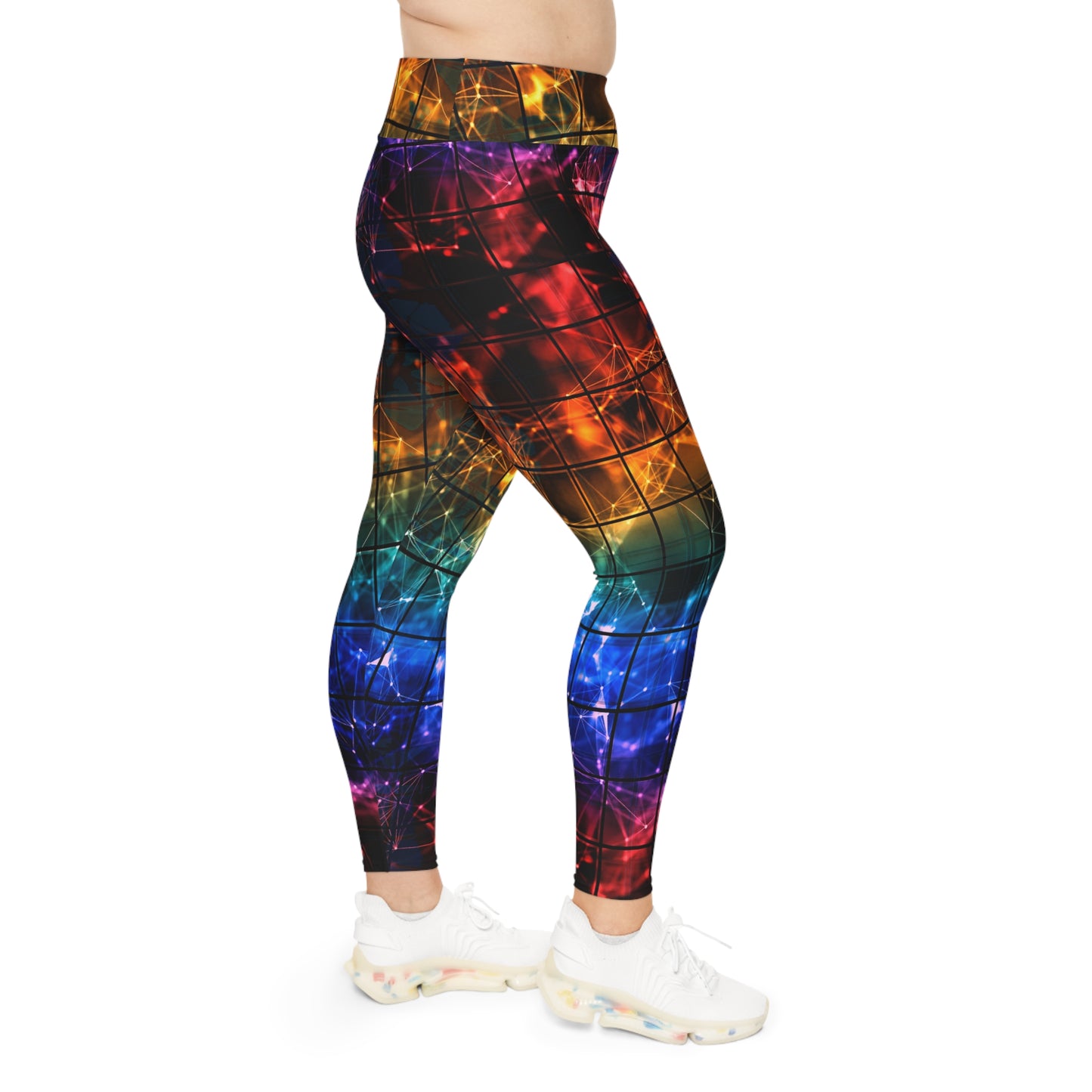 Techno-colors m Plus Size Leggings