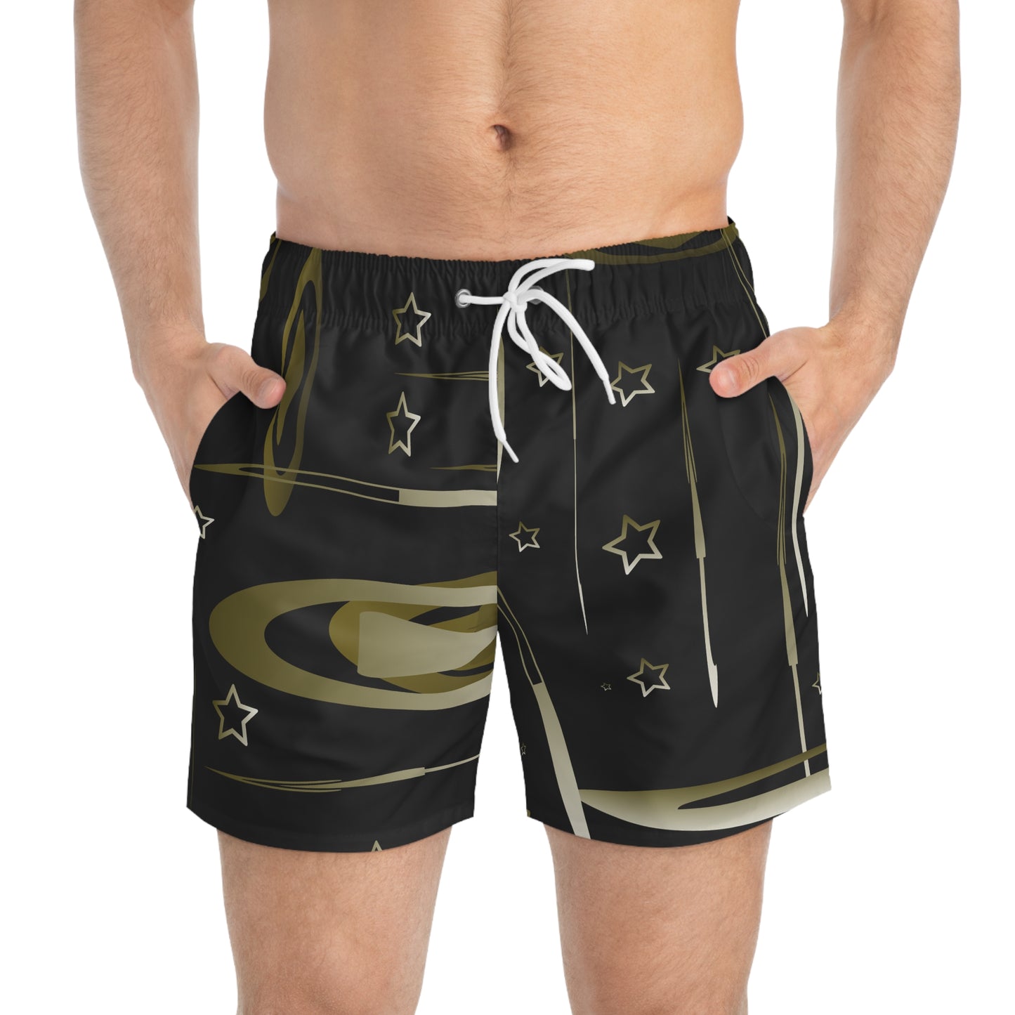 Gold Stars Swim Trunks (AOP)