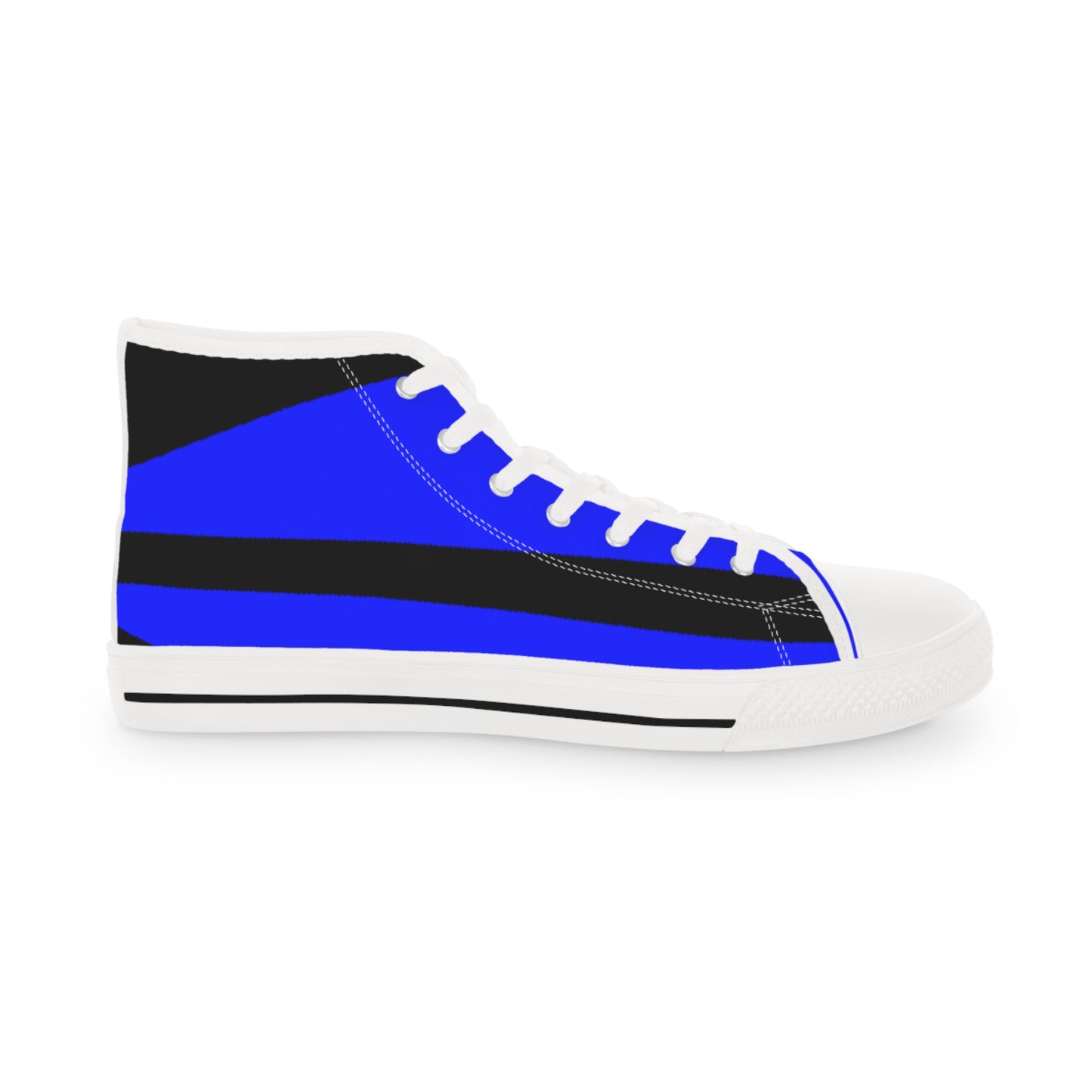 Black on Blue Men's High Top Sneakers