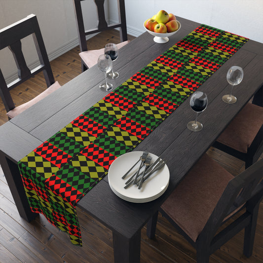 Pan African FLAG( Optical) Table Runner (Cotton, Poly)