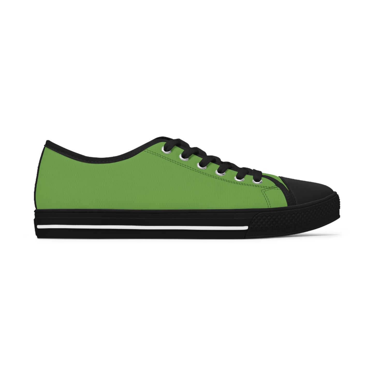 Queen Skull on Green    Women's Low Top Sneakers