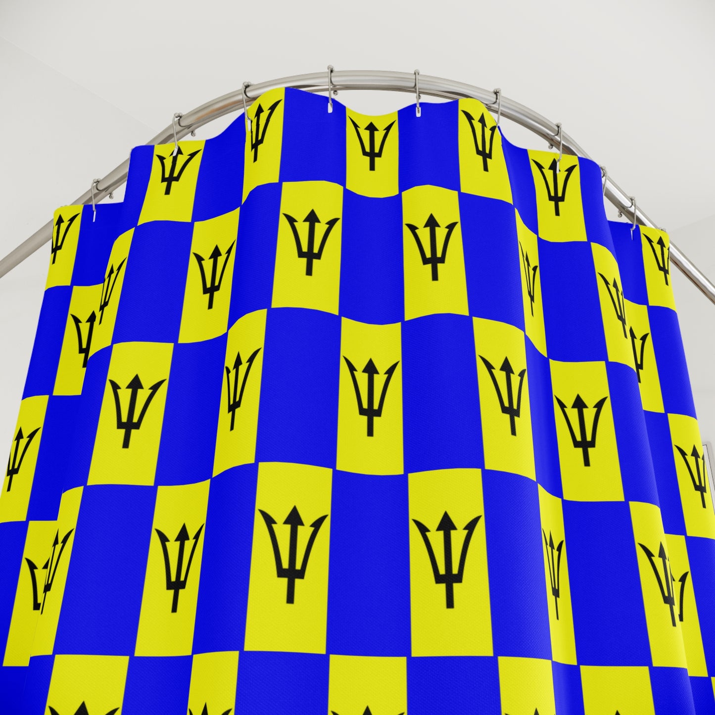 Barbados Flag Polyester Shower Curtain