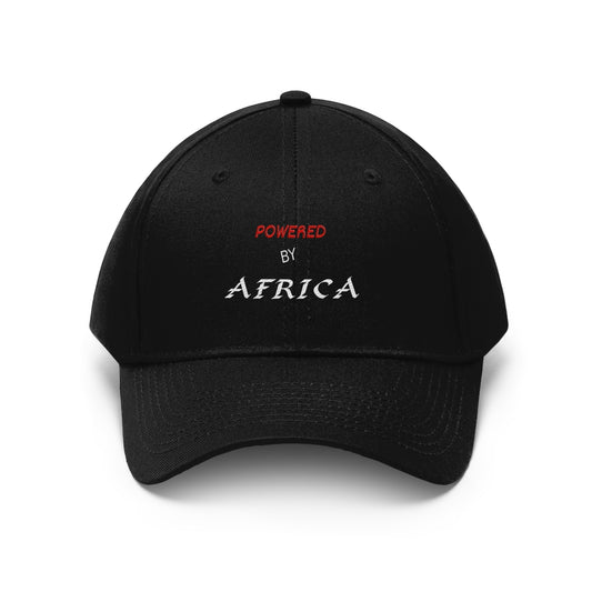 Powered By Africa (NB) (EMBROIDERED )  Unisex Twill Hat