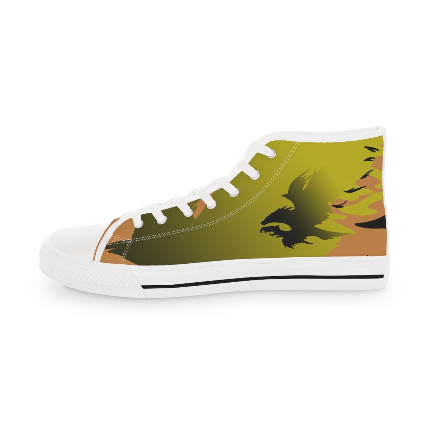 Golden Black Raptor   Men's High Top Sneakers