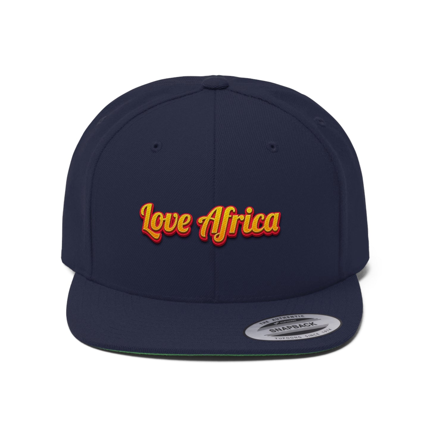 Love Africa (EMBROIDERED)  Unisex Flat Bill Hat