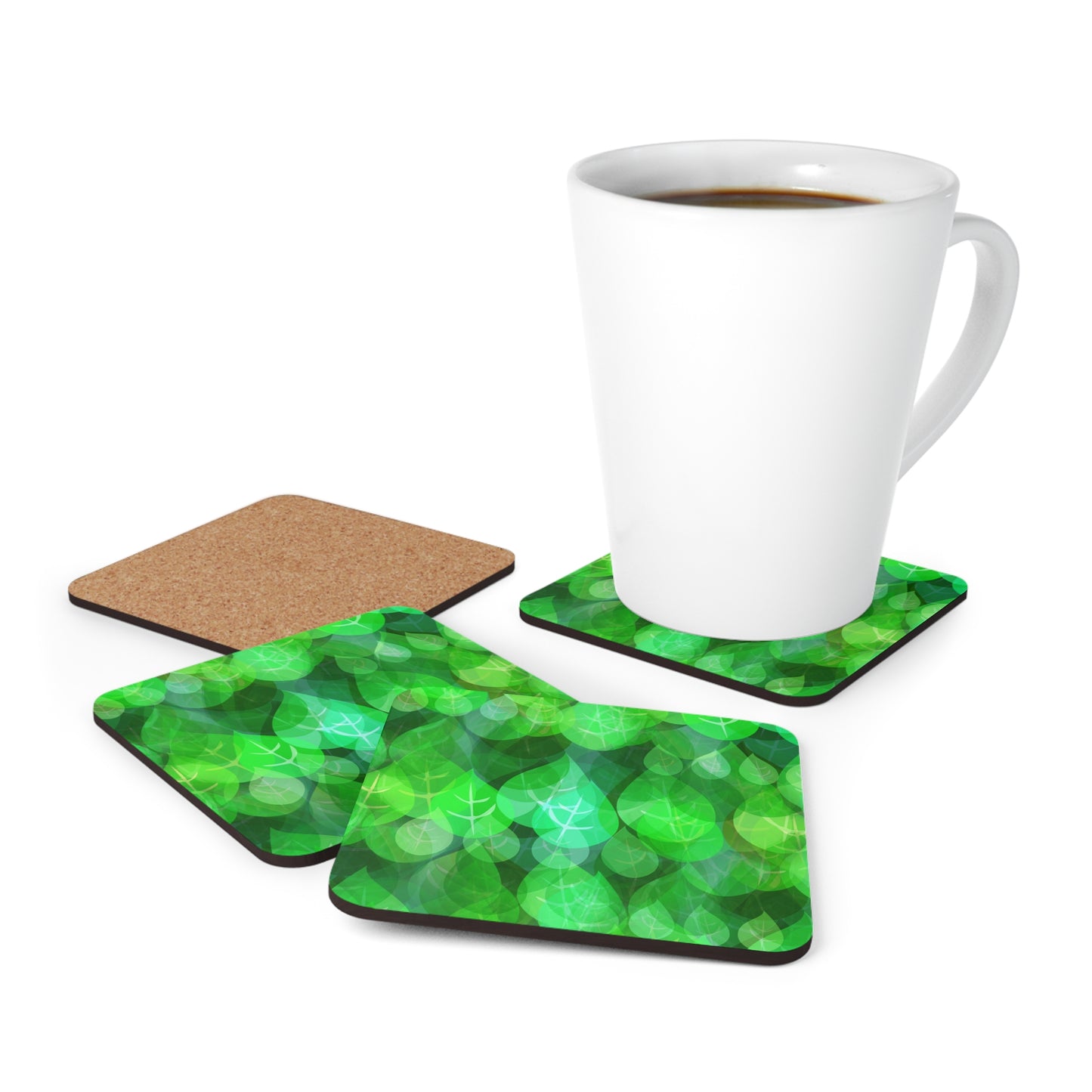 Jacobs Leaves Corkwood Coaster Set