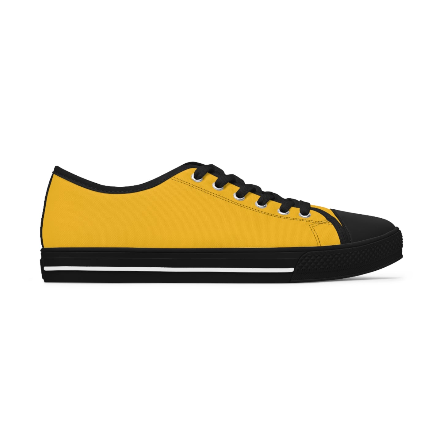 Queen Skull on Mustard    Women's Low Top Sneakers