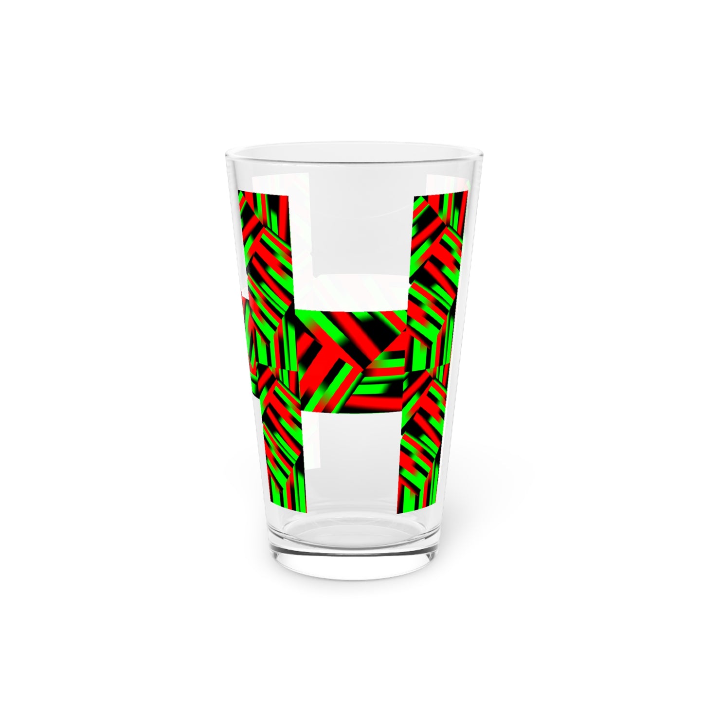 Afro Strips Pint Glass, 16oz