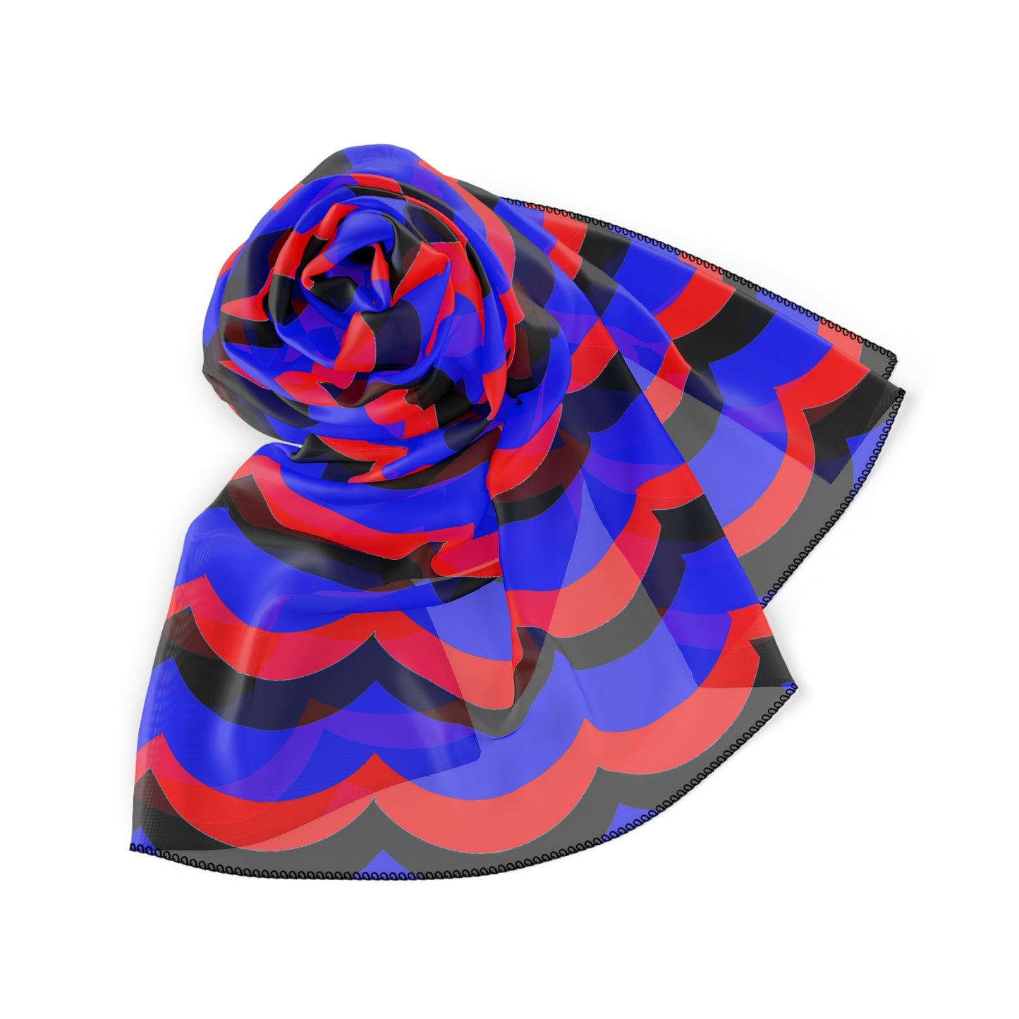 Red Water Poly Scarf