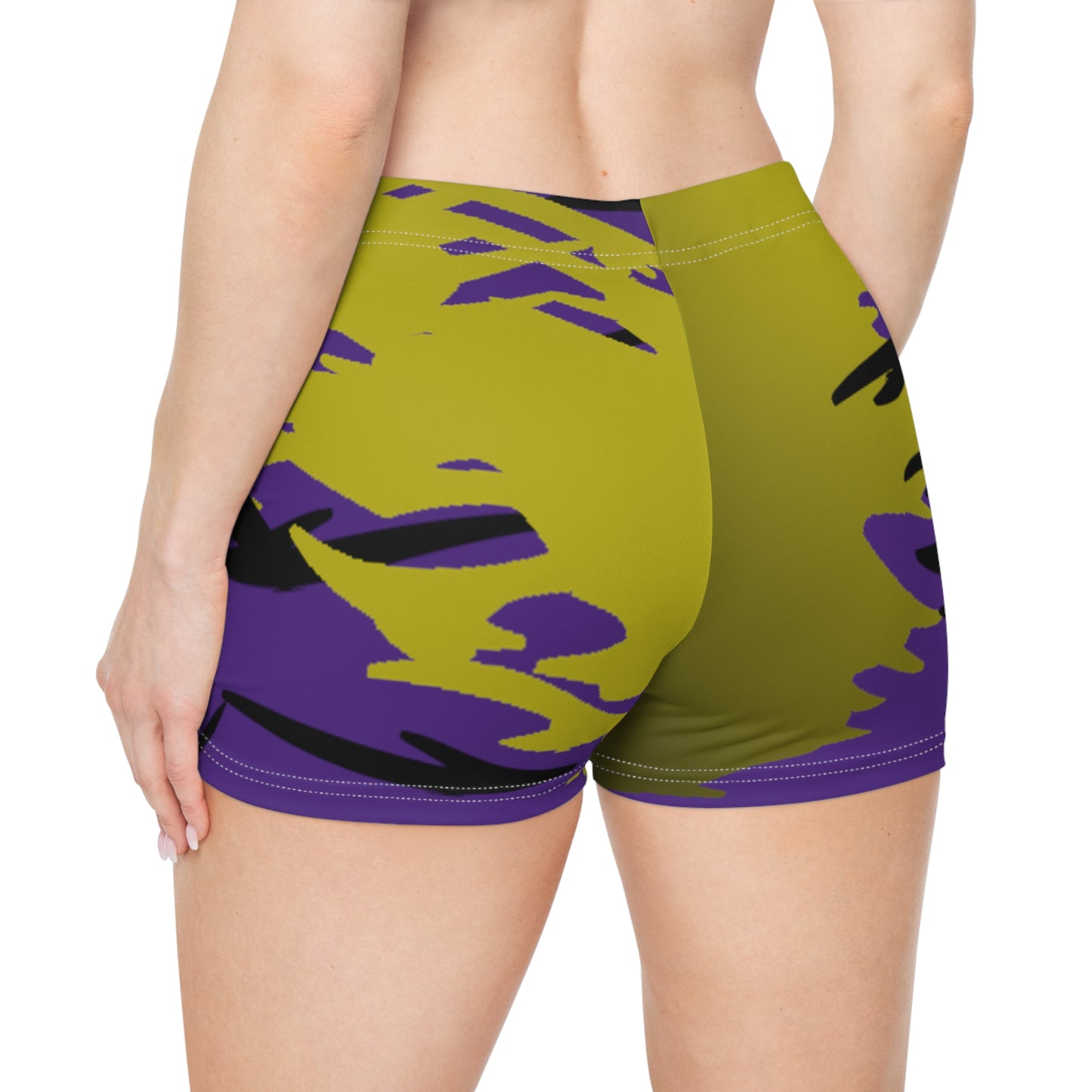 Golden Black Raptor Women's Shorts (AOP)