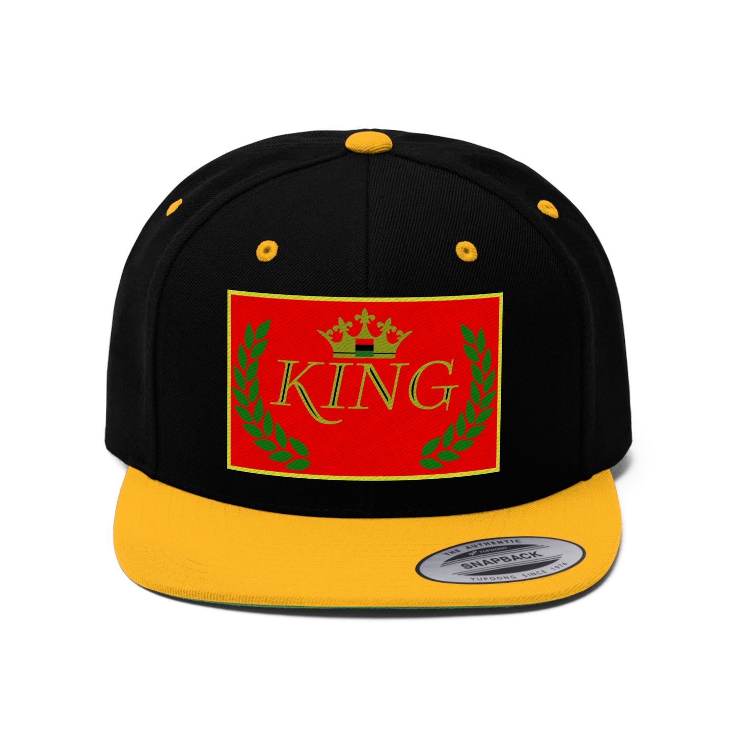 KING  (EMBROIDERED)  Unisex Flat Bill Hat