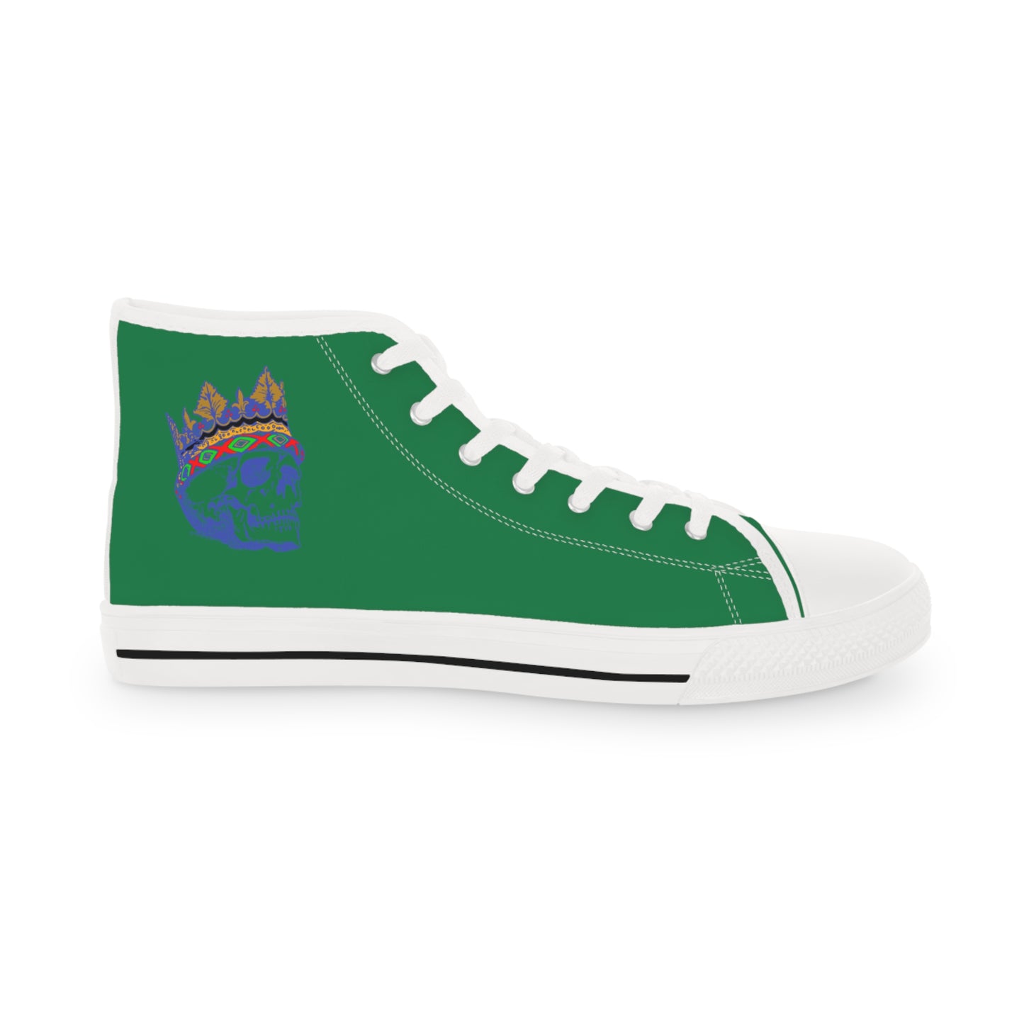 KING  SKULL On Green Men's High Top Sneakers