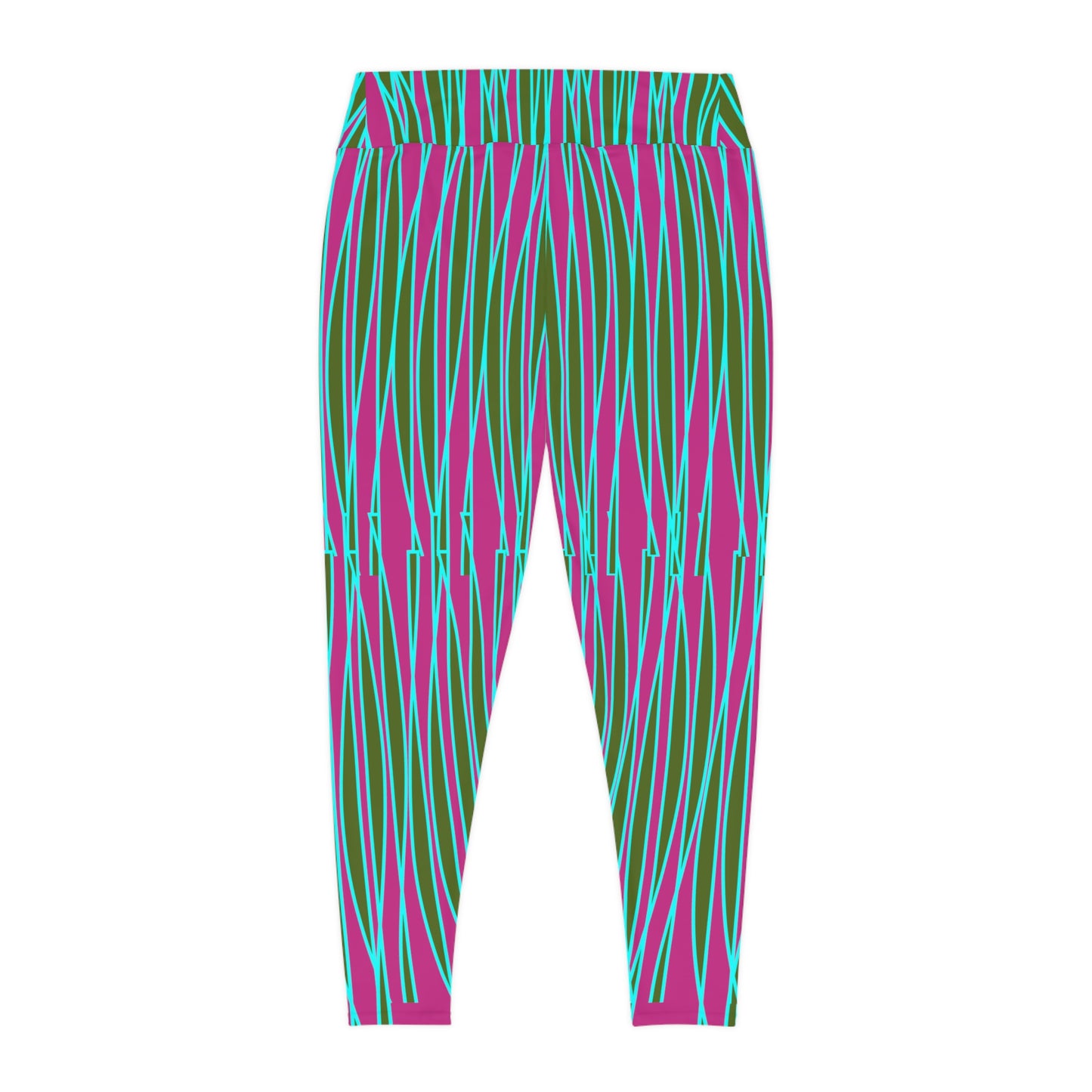 Light Ribbons [Pink] Plus Size Leggings