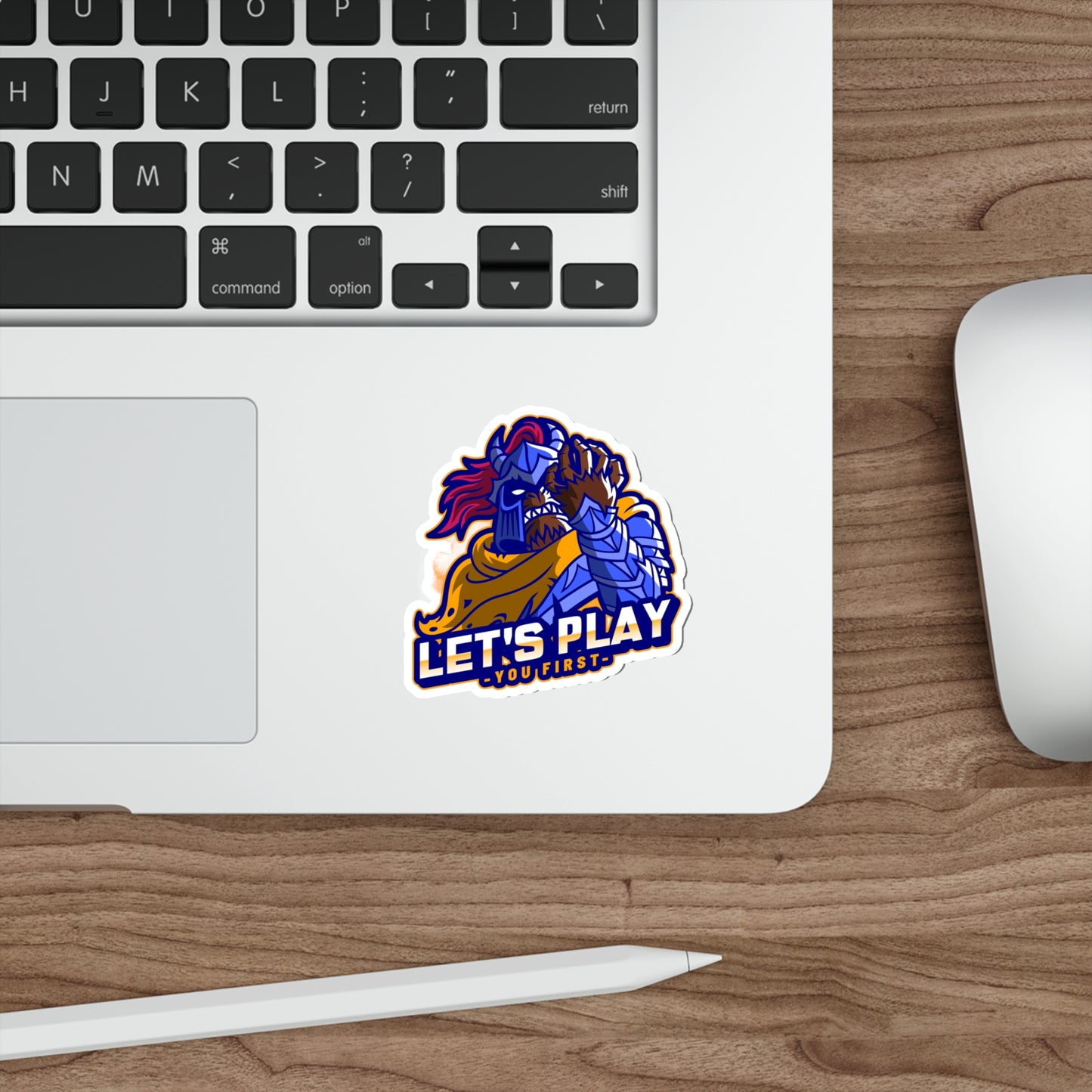 LET'S PLAY-Blue Die-Cut Stickers