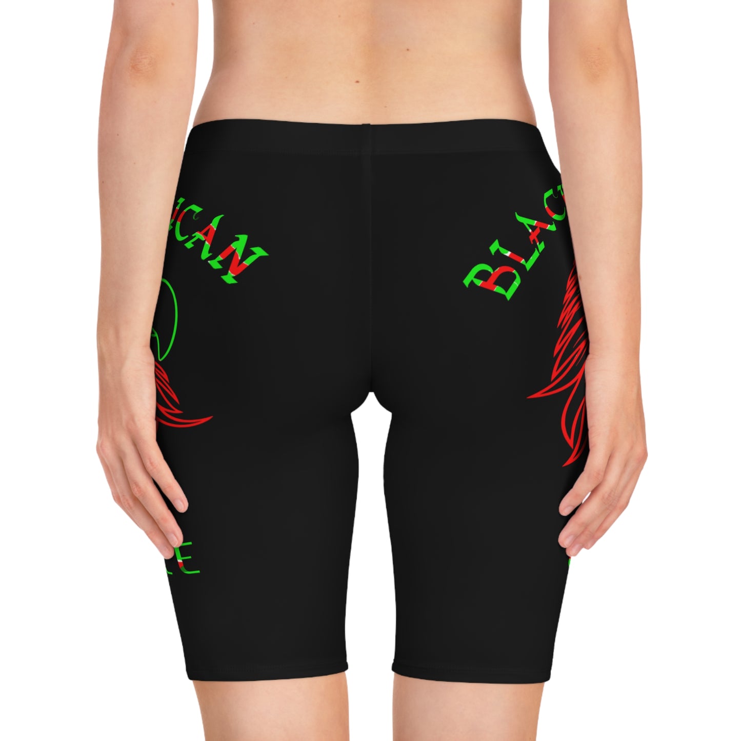 Black African Eagle Women's Bike Shorts (AOP)