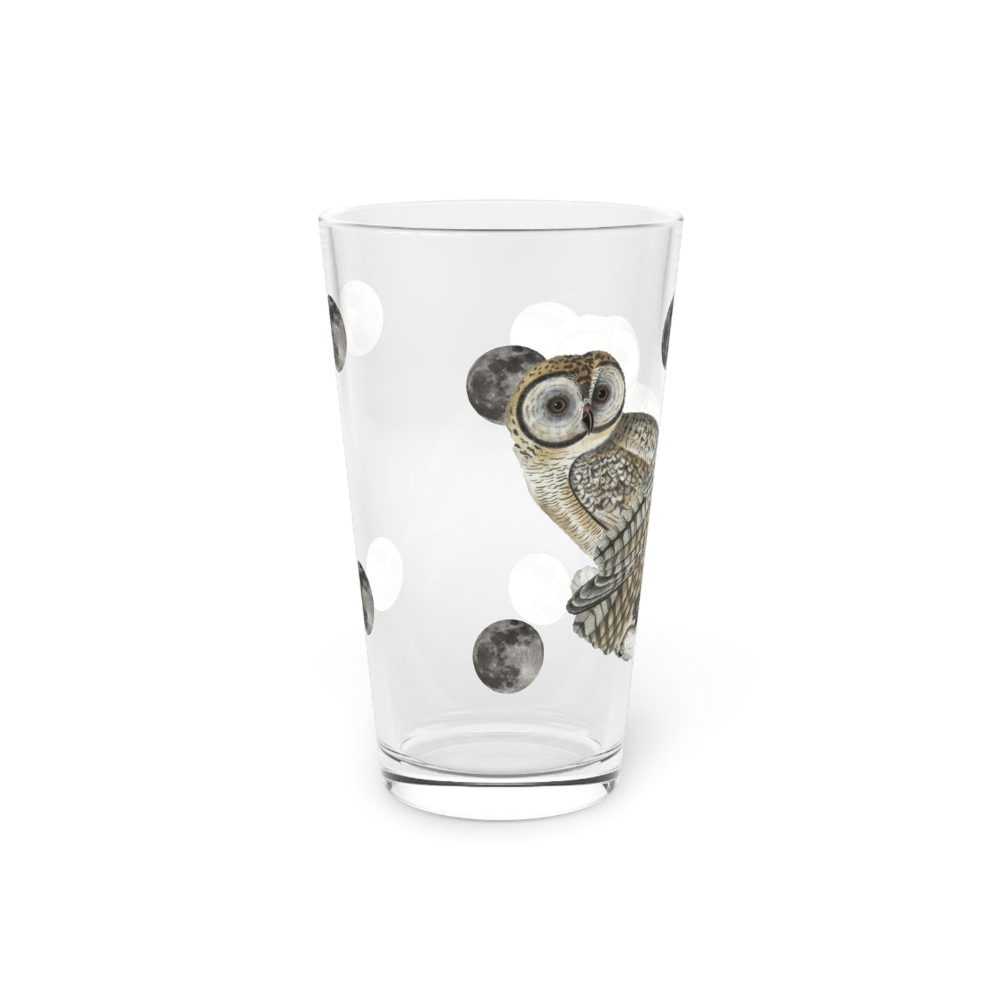 Owl & Moon   Pint Glass, 16oz