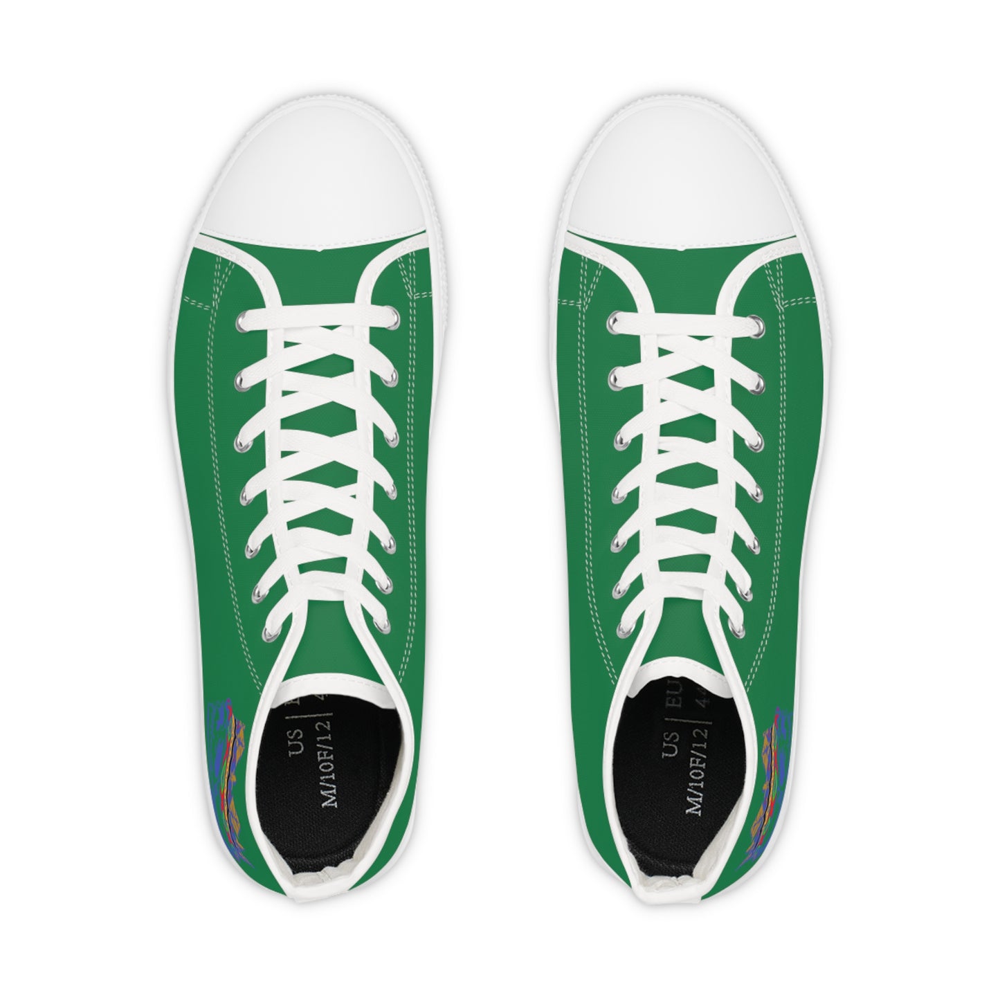 KING  SKULL On Green Men's High Top Sneakers