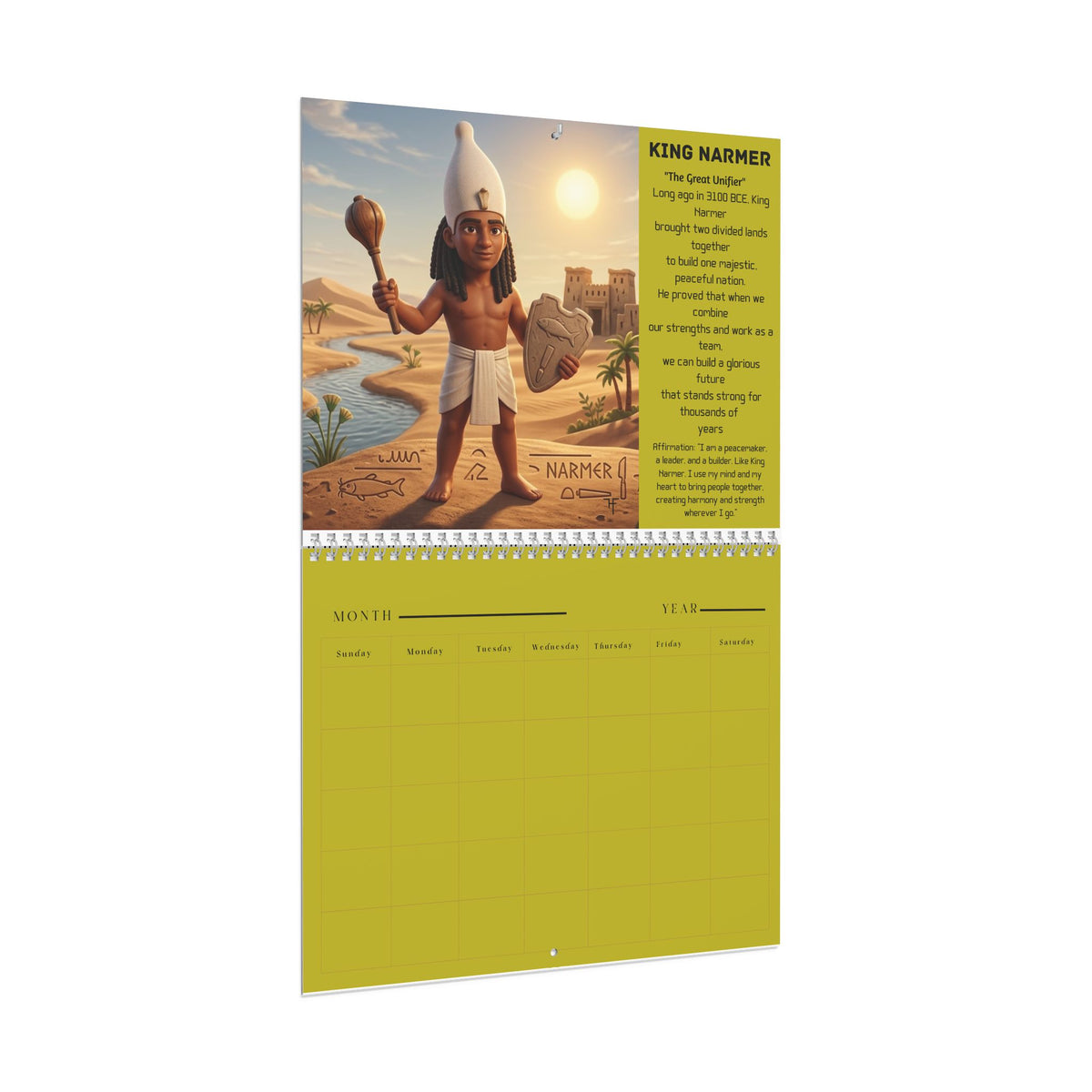 African Kings Wall Calendar — Undated Black Children's History & Culture Calendar