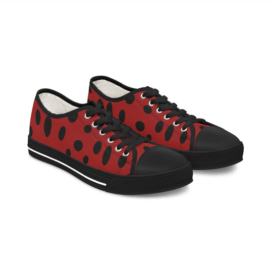 Ladybug (Black Spots on Red )     Women's Low Top Sneakers