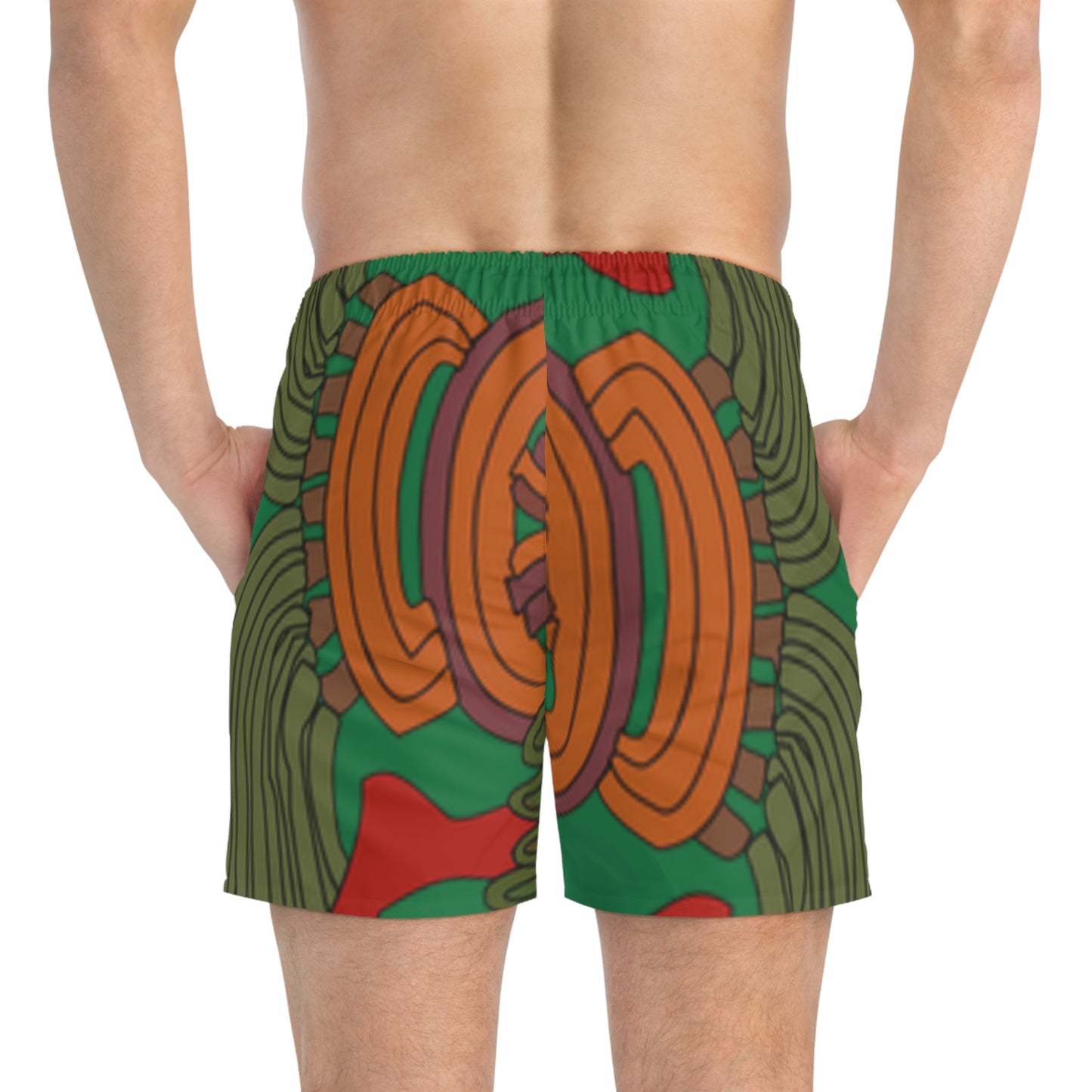 War Drum Swim Trunks (AOP)