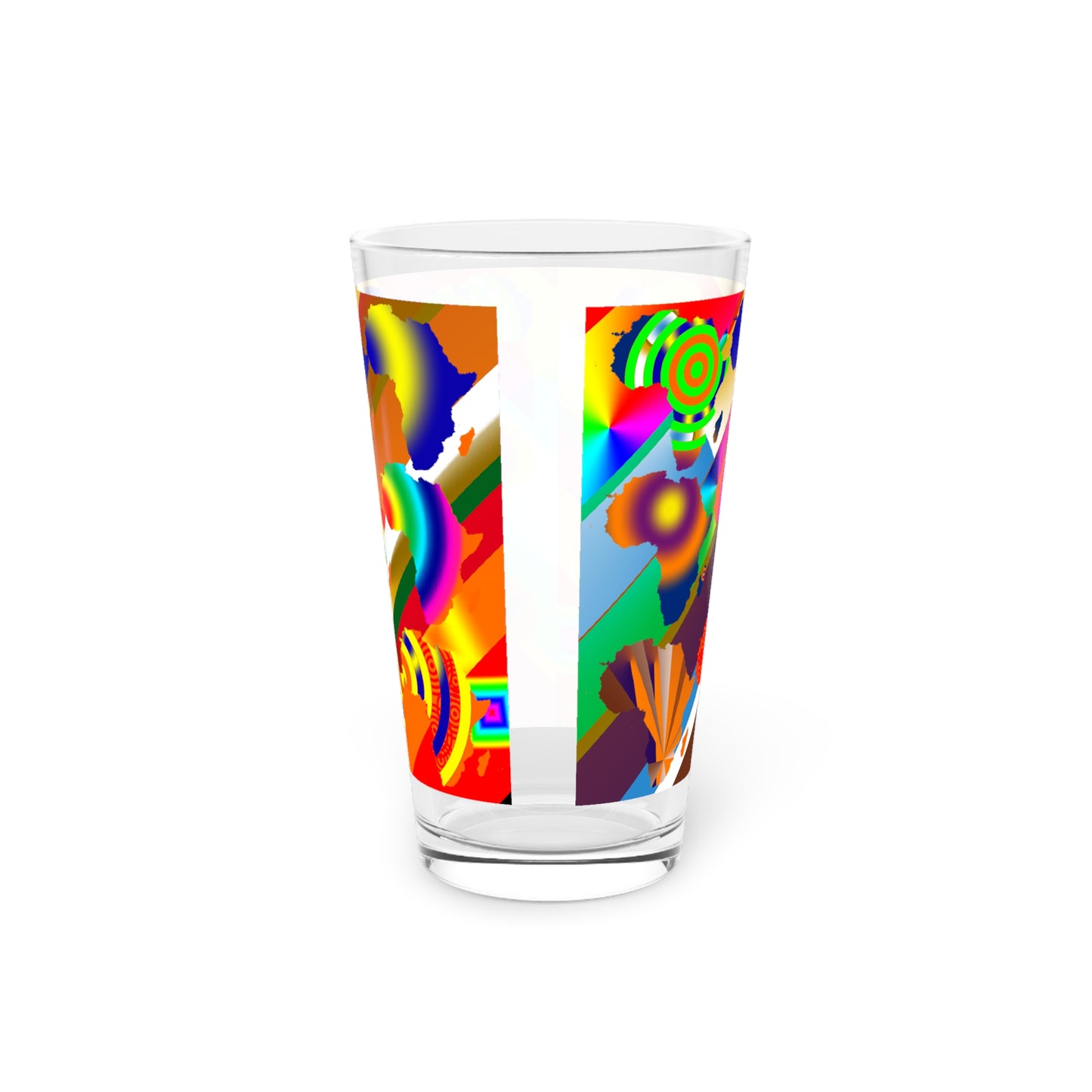 9 Africa's Collage  Pint Glass, 16oz