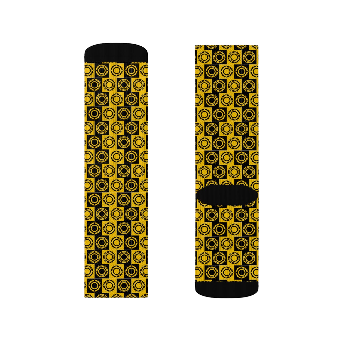 Abstract Sun Pattern African print Sublimation Socks