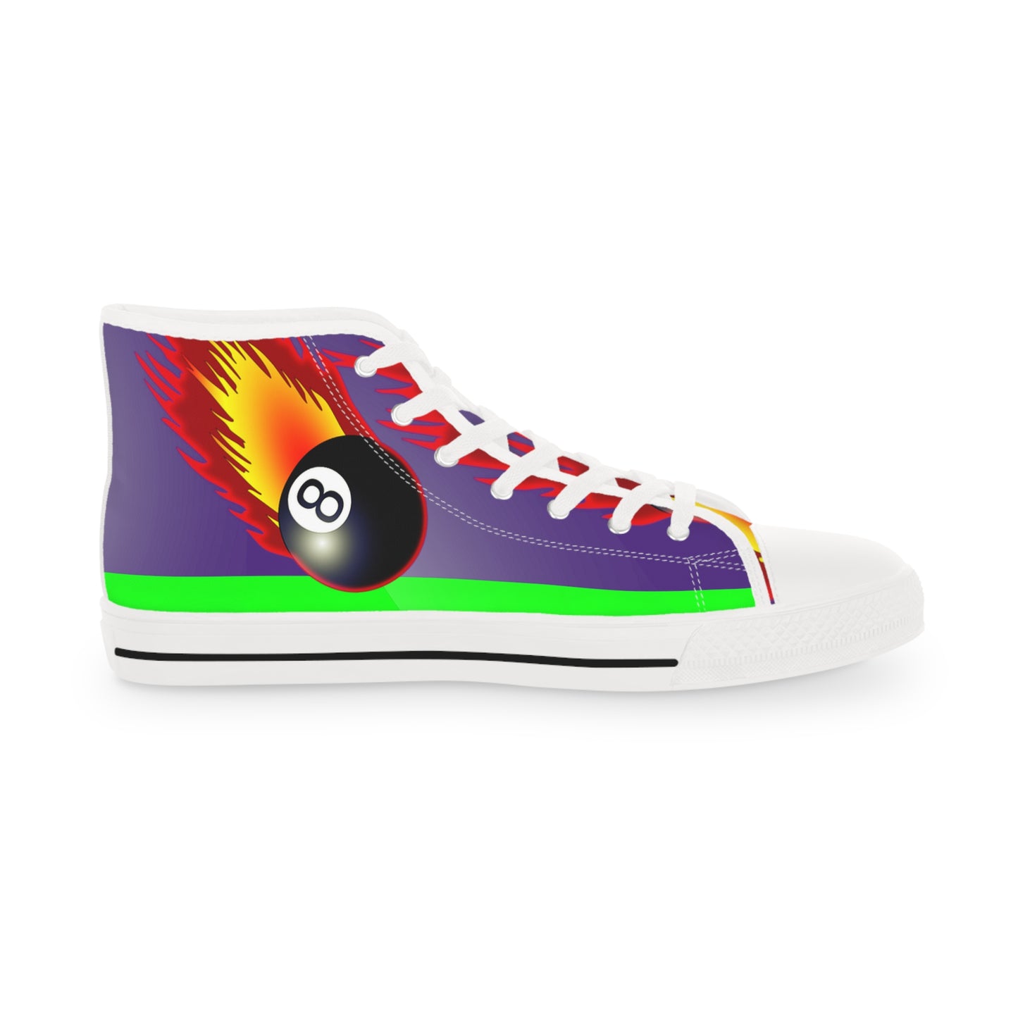 8 Ball Fire Men's High Top Sneakers