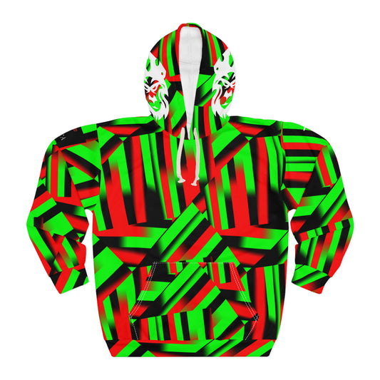 Afro Strips Pullover Hoodie