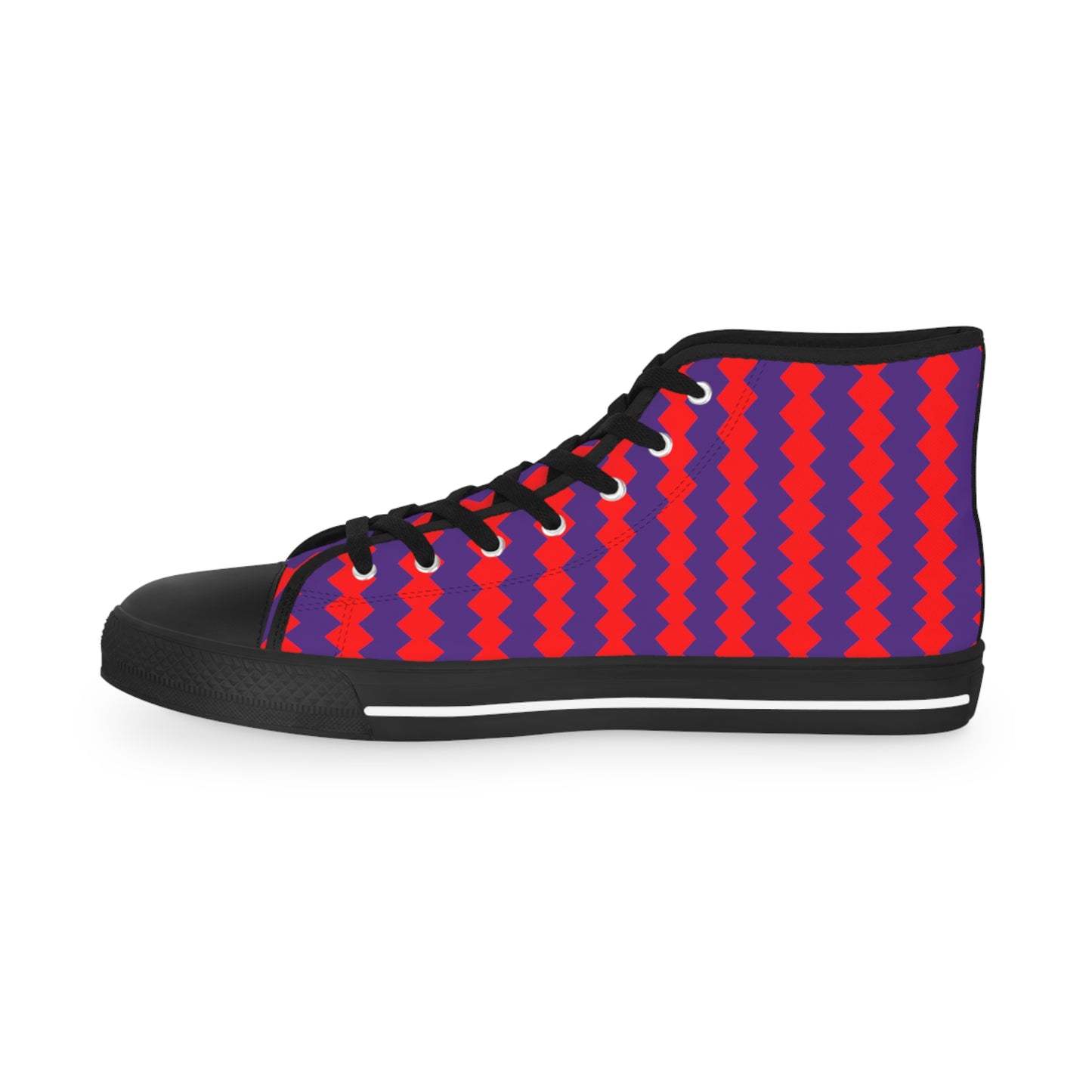 Golden Dragon on Purple and Red Men's High Top Sneakers