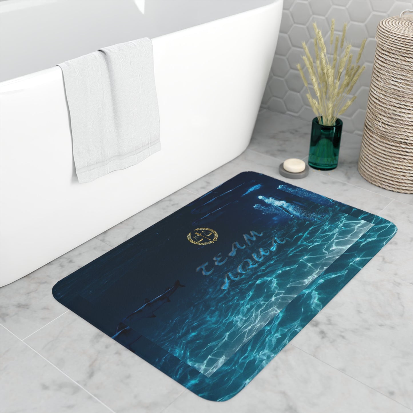 Team  Aqua Memory Foam Bath Mat