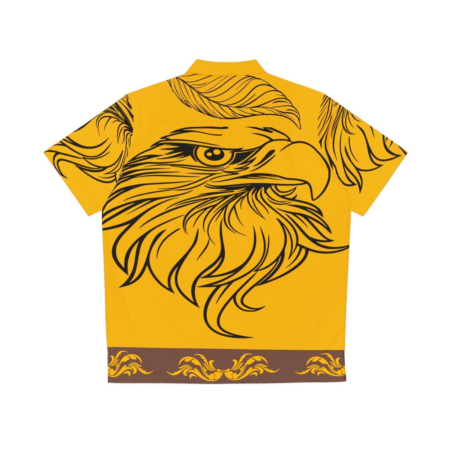 Black African  Eagle on Gold  Men's Hawaiian Shirt