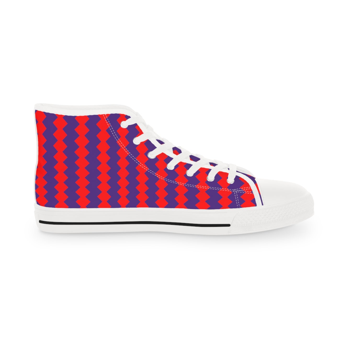 Golden Dragon on Purple and Red Men's High Top Sneakers