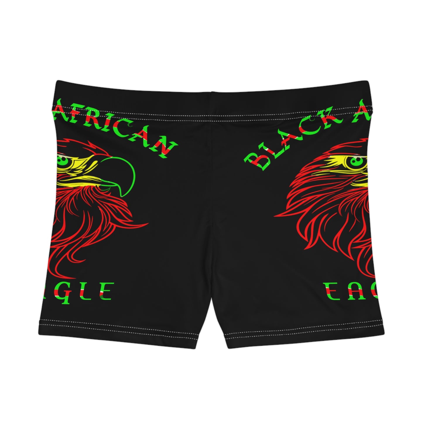 Black African Eagle Women's Shorts (AOP)