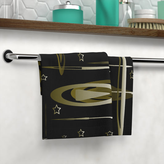 Gold Stars Face Towel