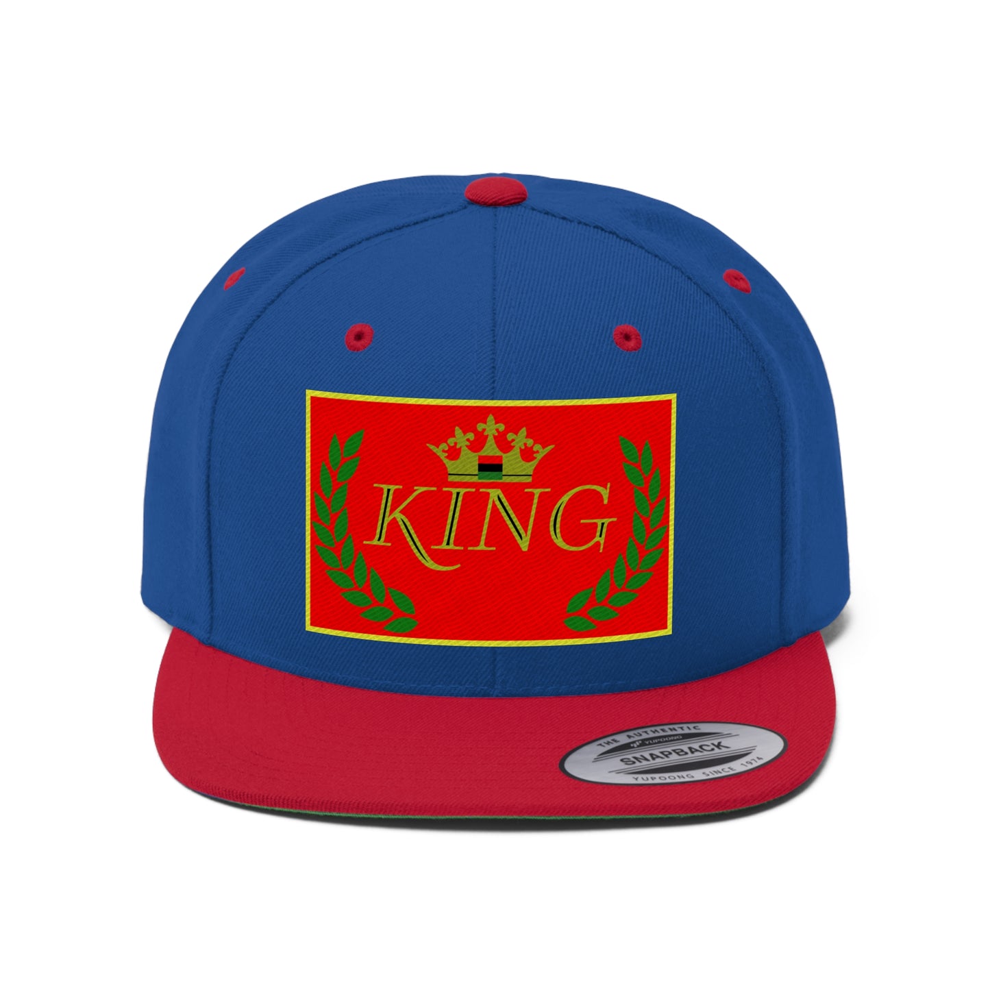 KING  (EMBROIDERED)  Unisex Flat Bill Hat