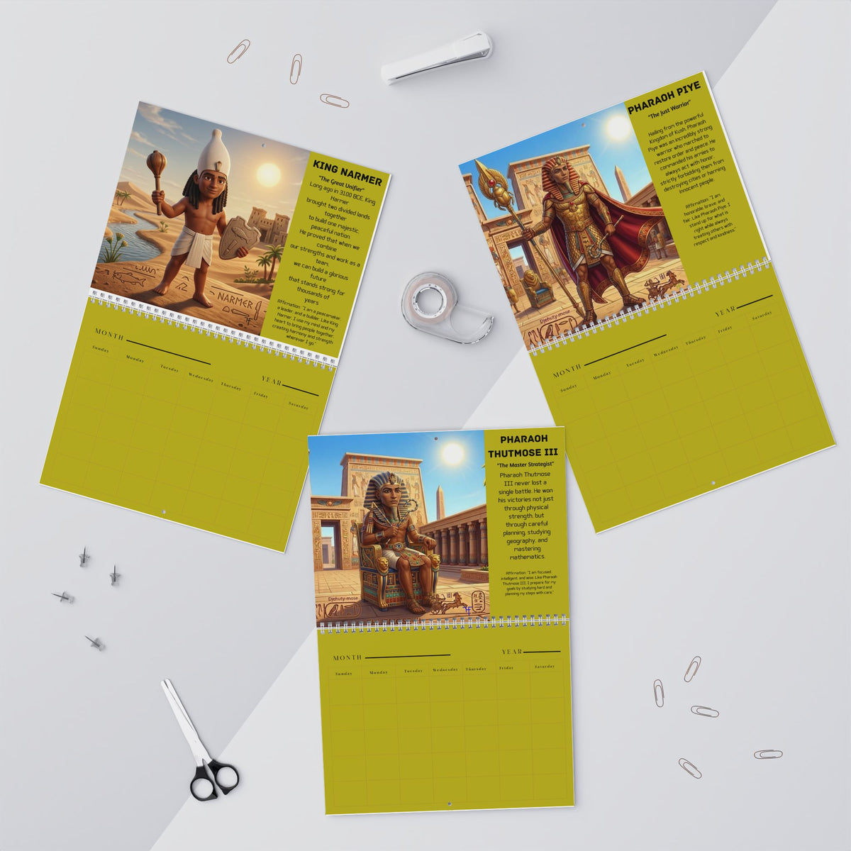 African Kings Wall Calendar — Undated Black Children's History & Culture Calendar