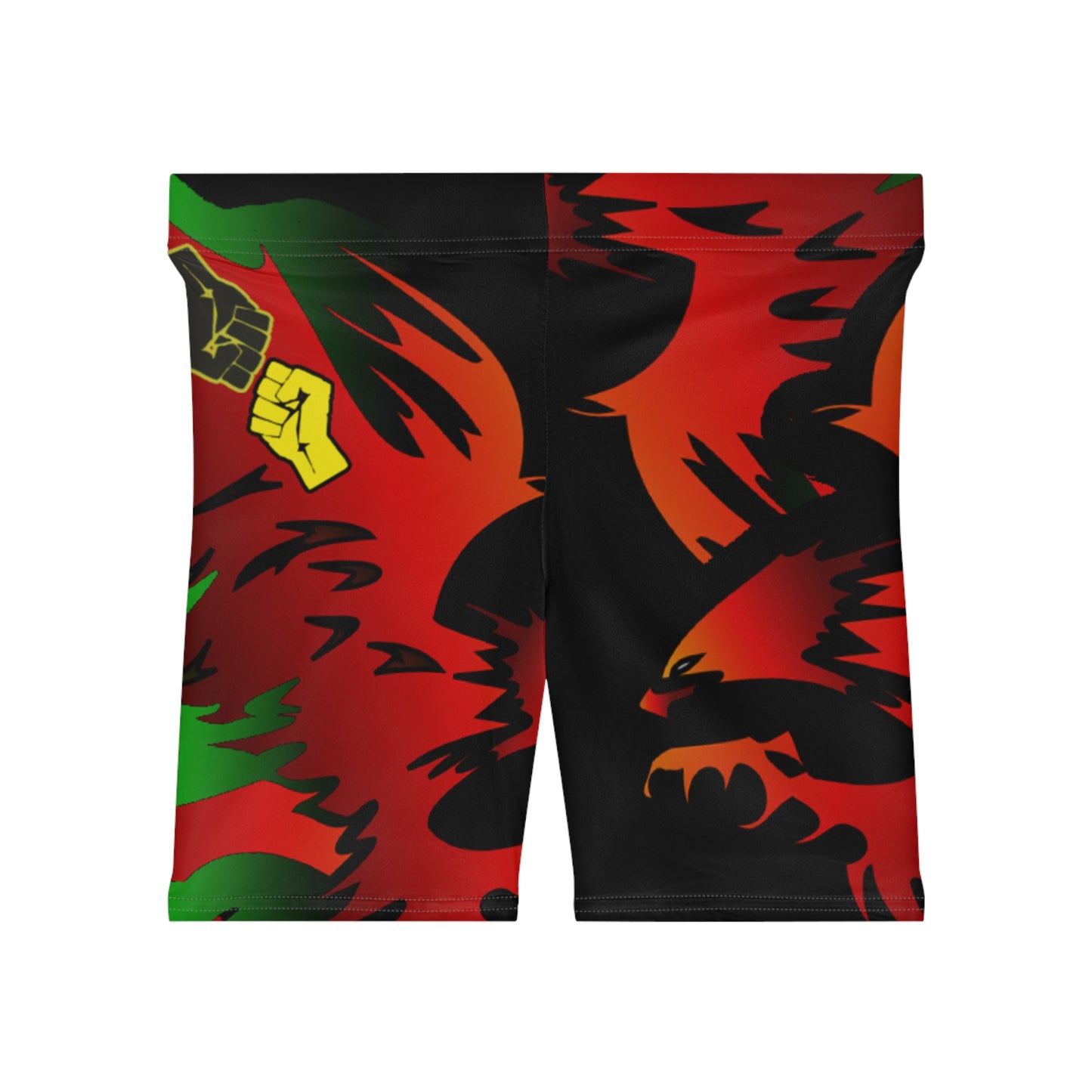 Afro Fire Bird   Women's Biker Shorts (AOP)