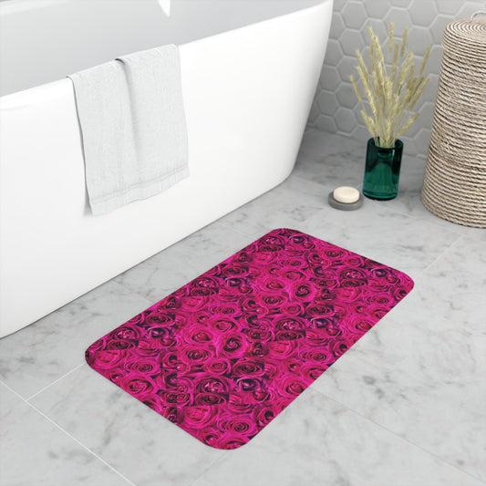 pink-roses Memory Foam Bath Mat