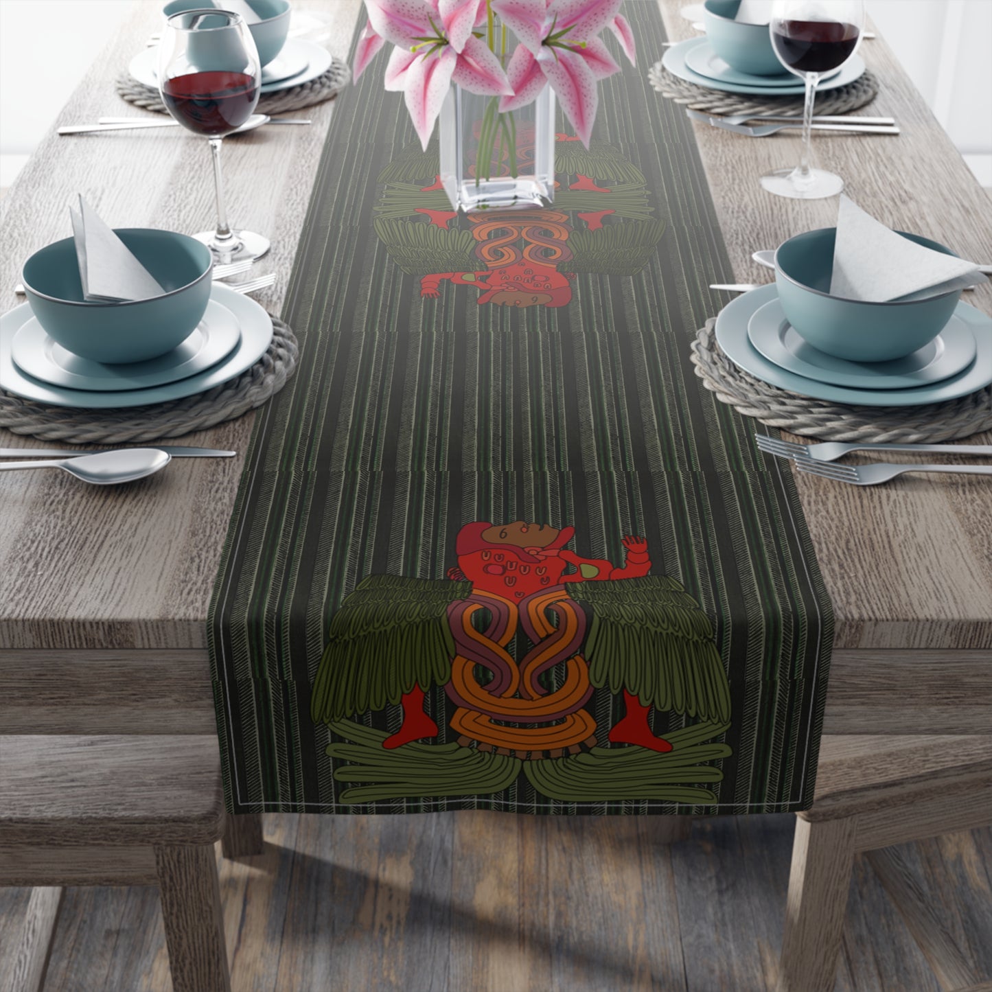 Tribal war sign Table Runner (Cotton, Poly)