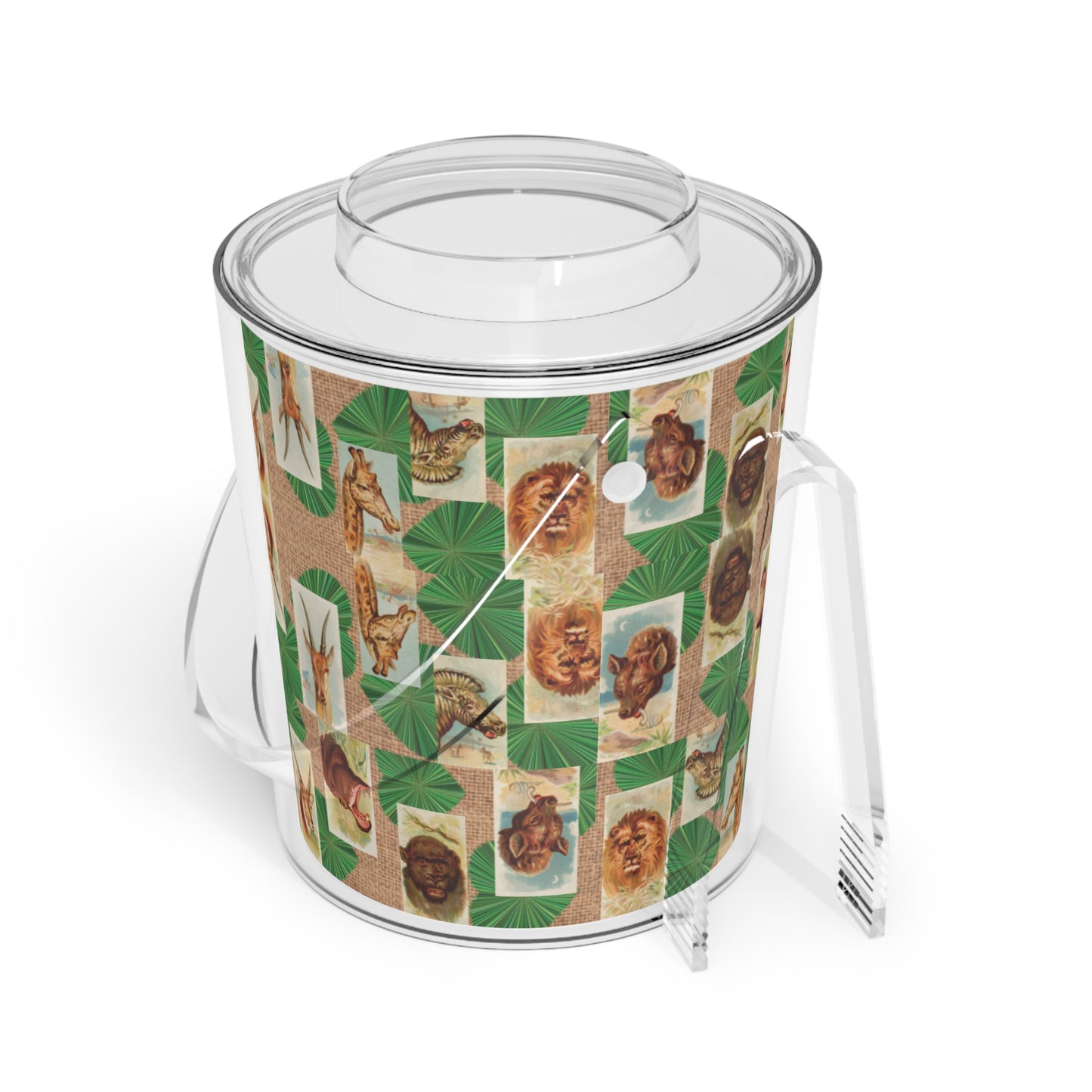 Heart Grass Animals Ice Bucket with Tongs