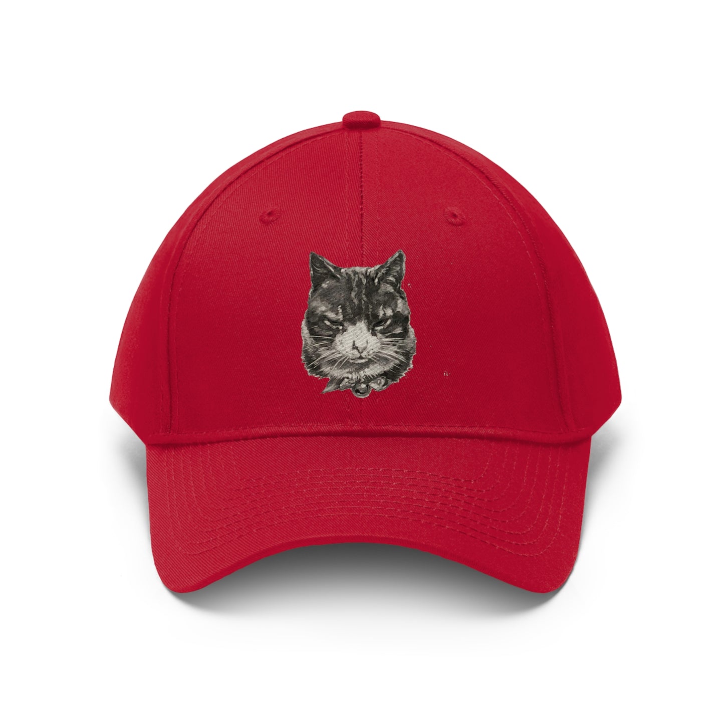 Large Cat Head  Unisex Twill Hat