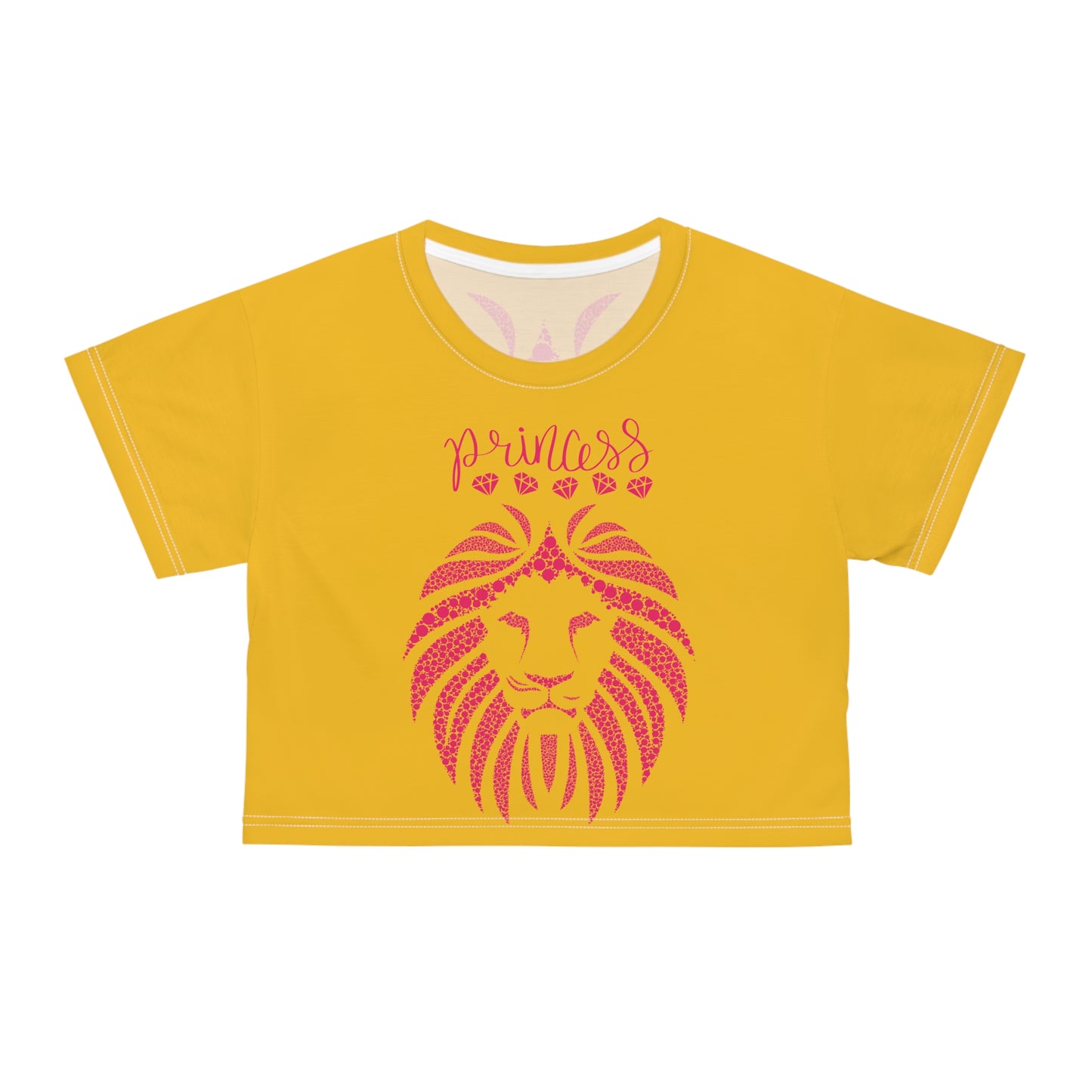 Princess Lion On Gold Crop Tee