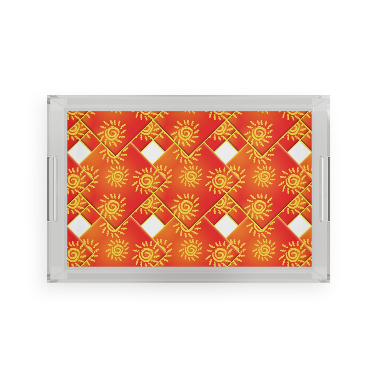 Sun Shine Acrylic Serving Tray (white)