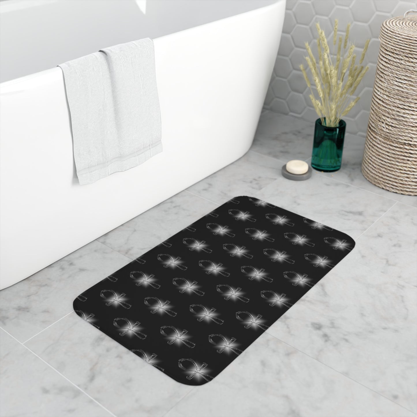 Glass ANKH  (Multiple) Memory Foam Bath Mat