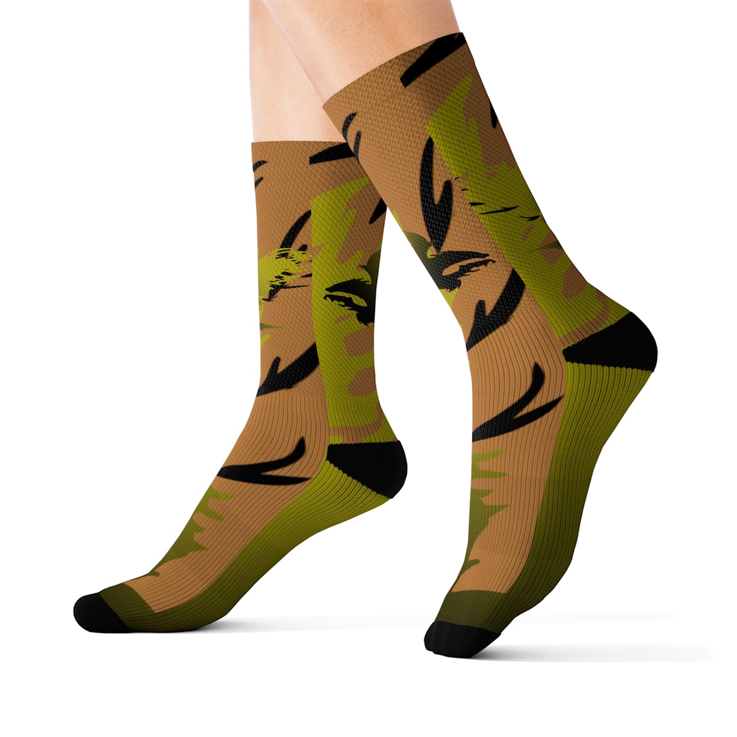 Golden Black Raptor      Sublimation Socks