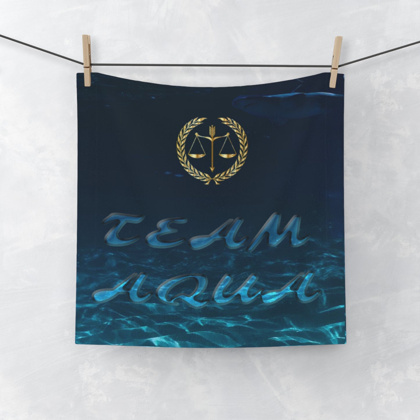 Team Aqua Face Towel